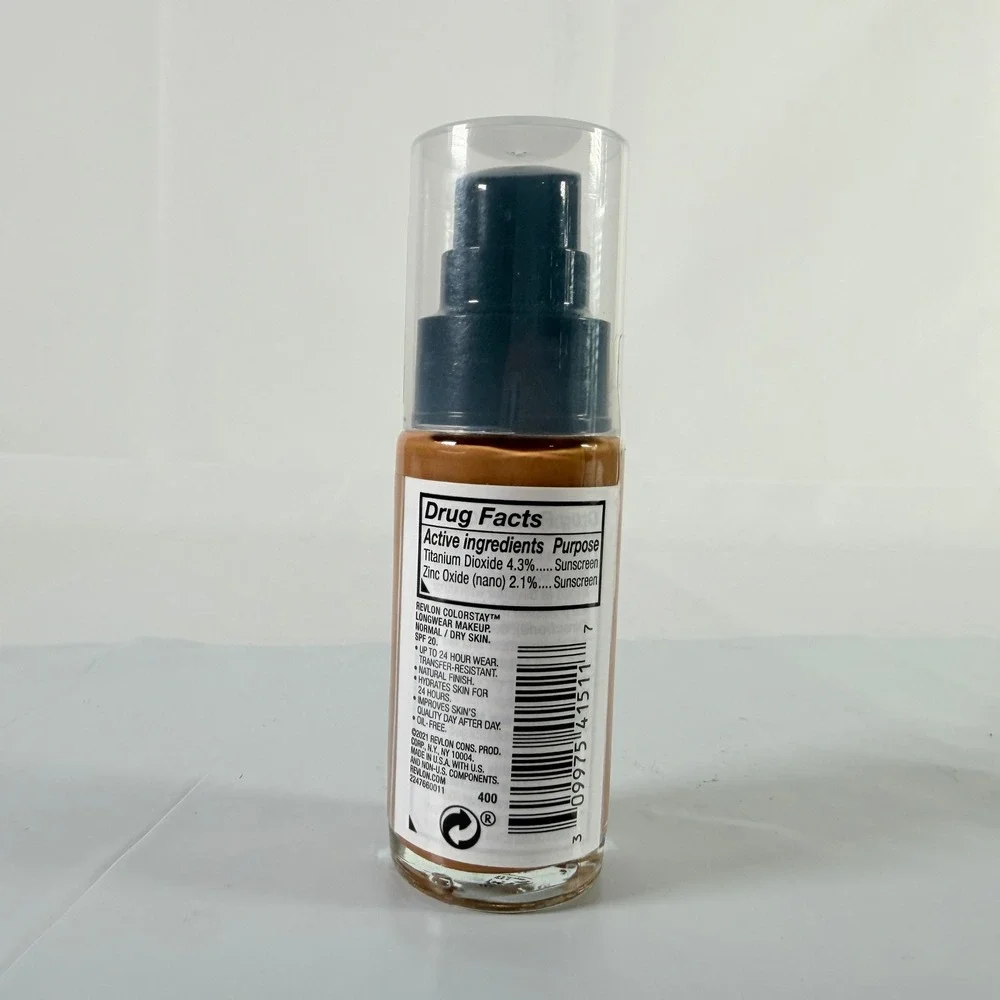 Revlon ColorStay Liquid Foundation 400 Mahogany Normal Dry Skin SPF 20 New